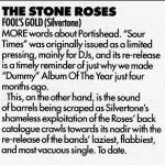Fools Gold re-release review - Melody Maker 15-04-95 Fools Gold re-release review - Melody Maker 15-04-95